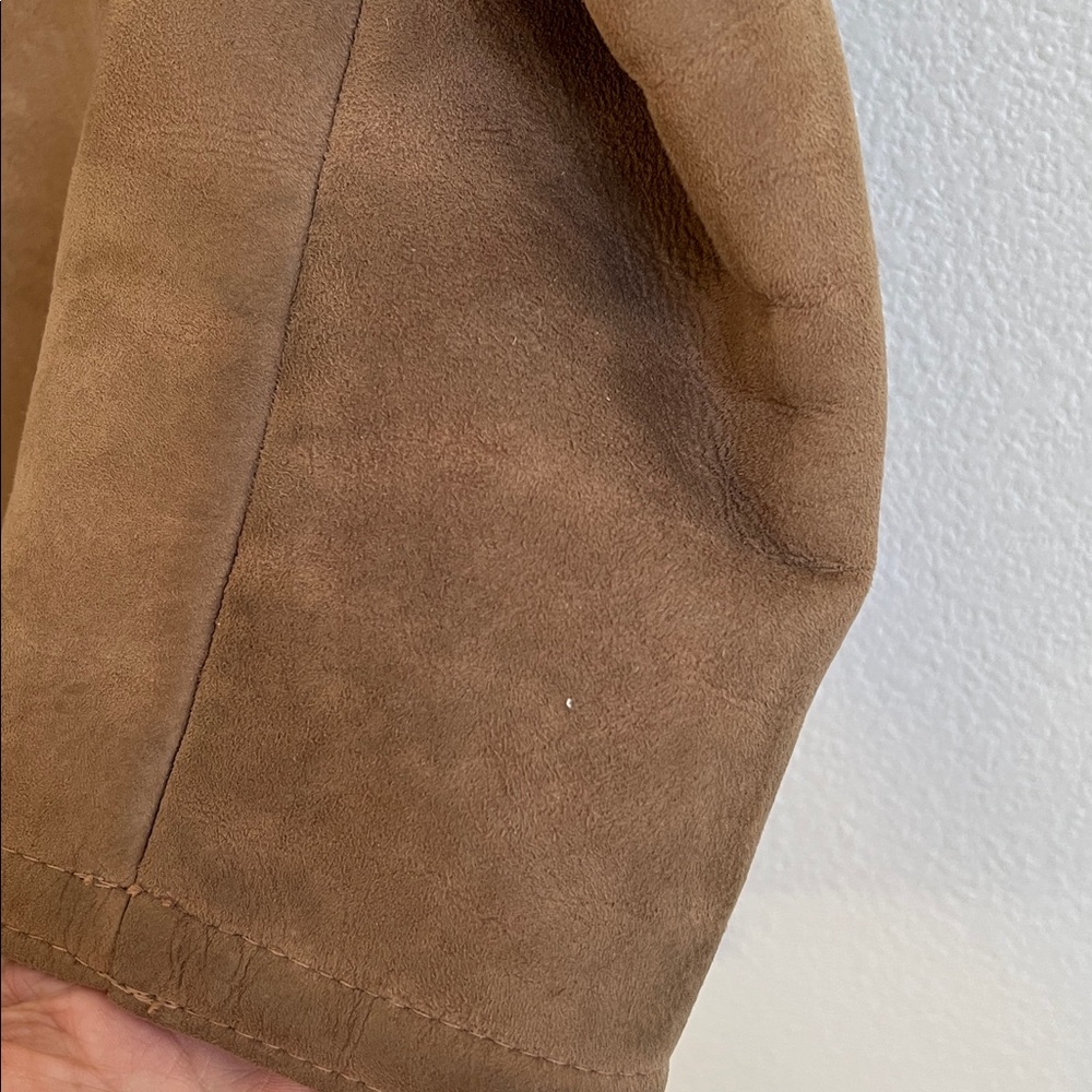 ABERCROMBIE & FITCH Lambskin Suede & Shearling Rancher Jacket Vintage Women's 14 - Picture 14 of 15